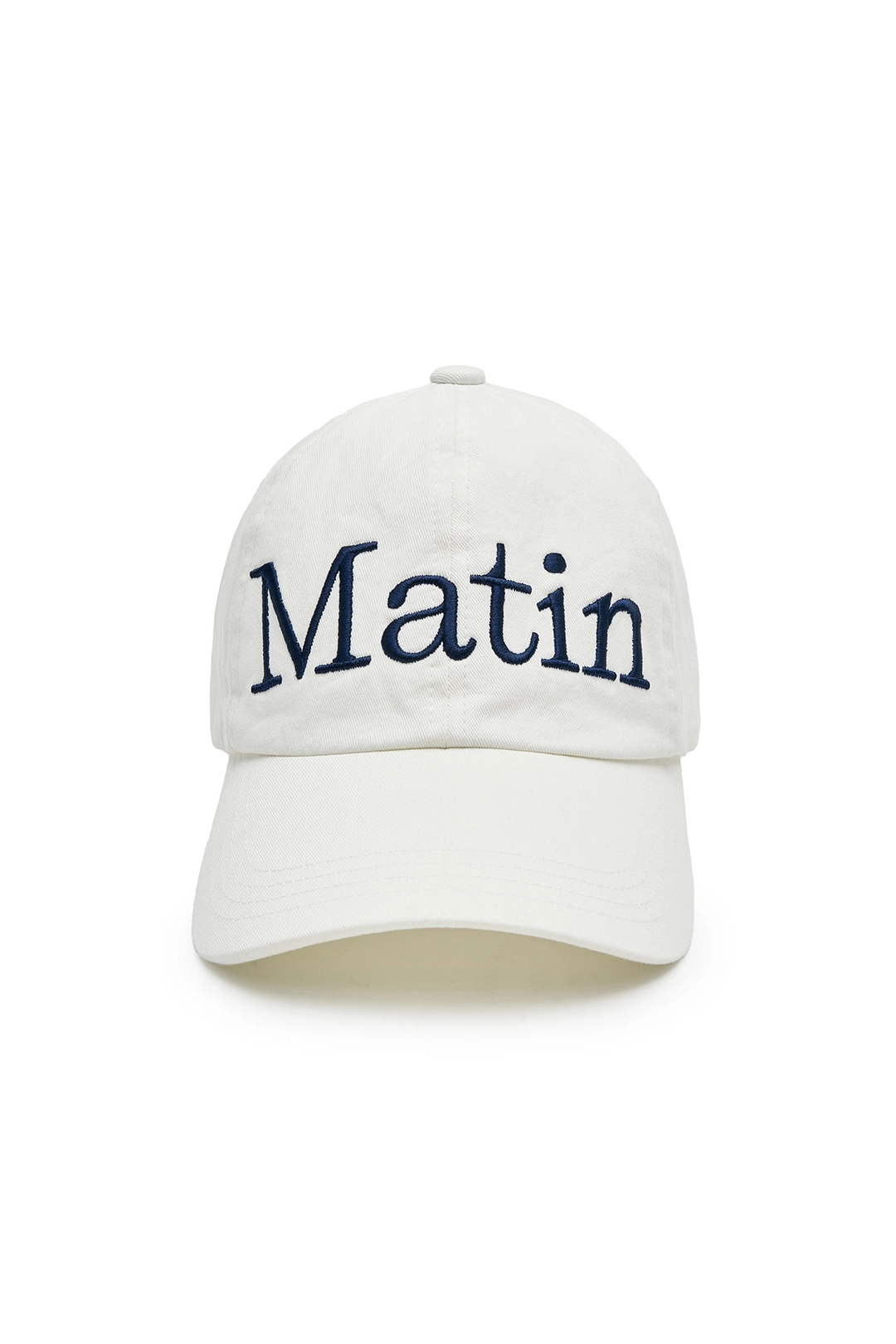 마뗑킴 MATIN LOGO STITCH BALL CAP IN WHITE 상품 이미지 1