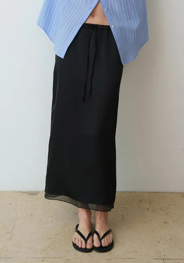 SATIN LAYER STRING SKIRT_BLACK_OF1C2XSK01BKA