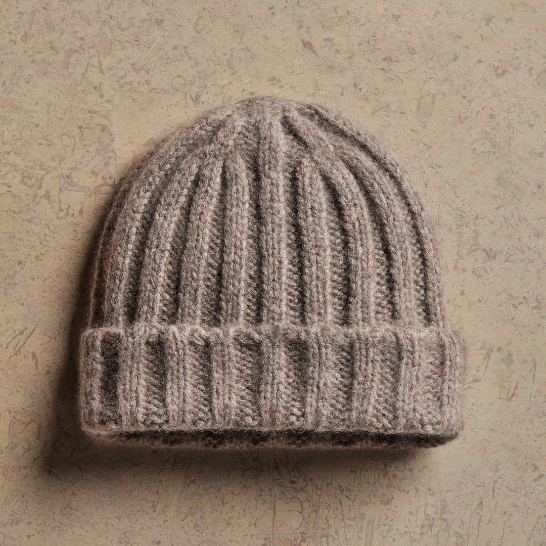 제임스펄스 Lightweight Textured Cashmere Beanie - Beige Melange 상품 이미지 1