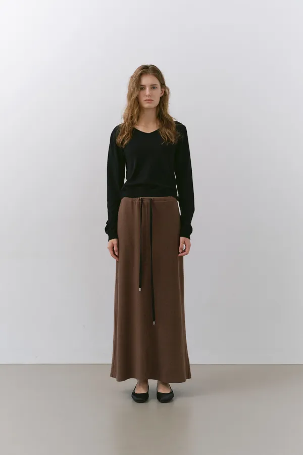 [가을버전] EASY RELAXED LONG SKIRT, BROWN