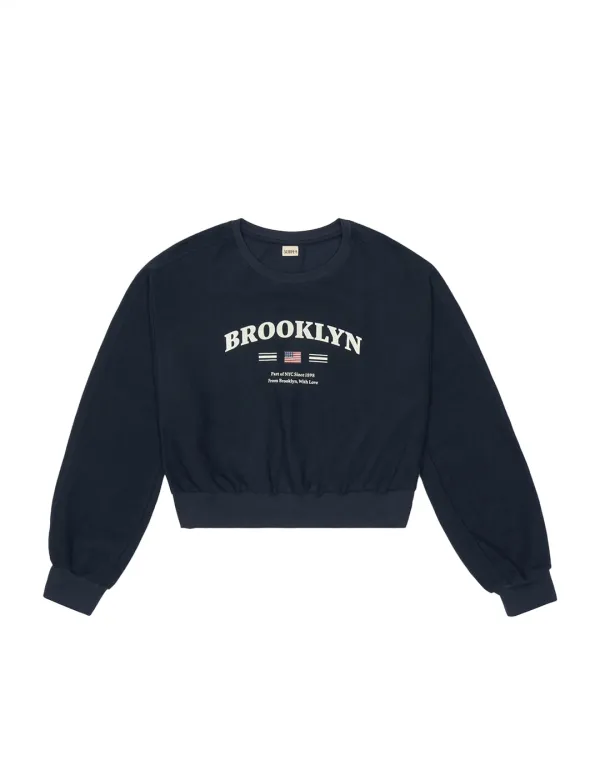 CITY CROP SWEATSHIRT_NAVY