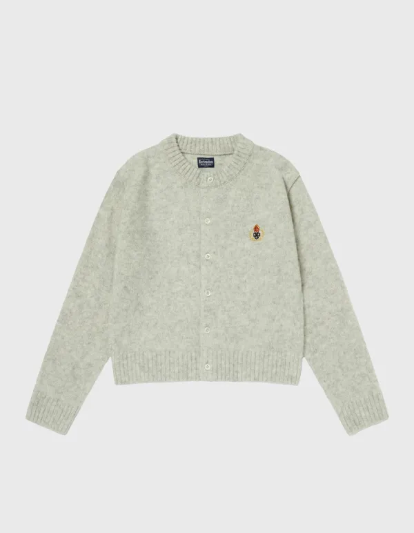 CREST SHAGGY DOG ROUND CARDIGAN (W) / M.Grey