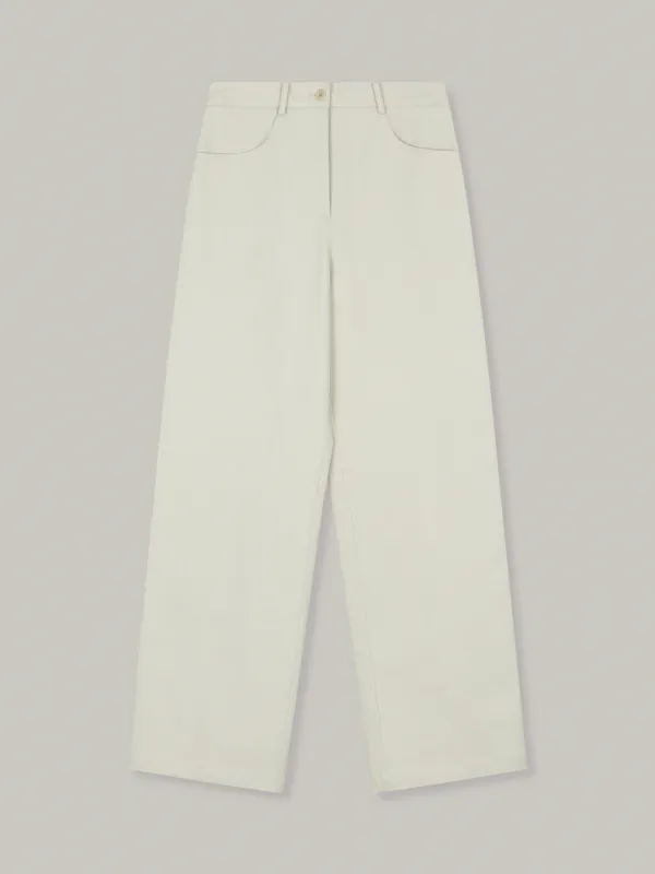 cotton cargo pants (cream)