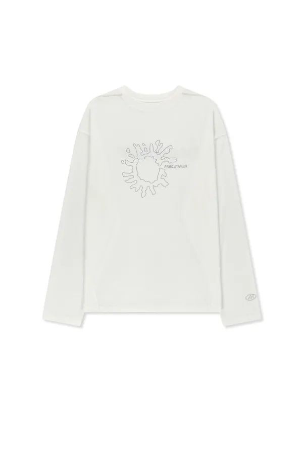 MATIN PACE SUNBURST GRAFFITI COVERED TOP IN IVORY