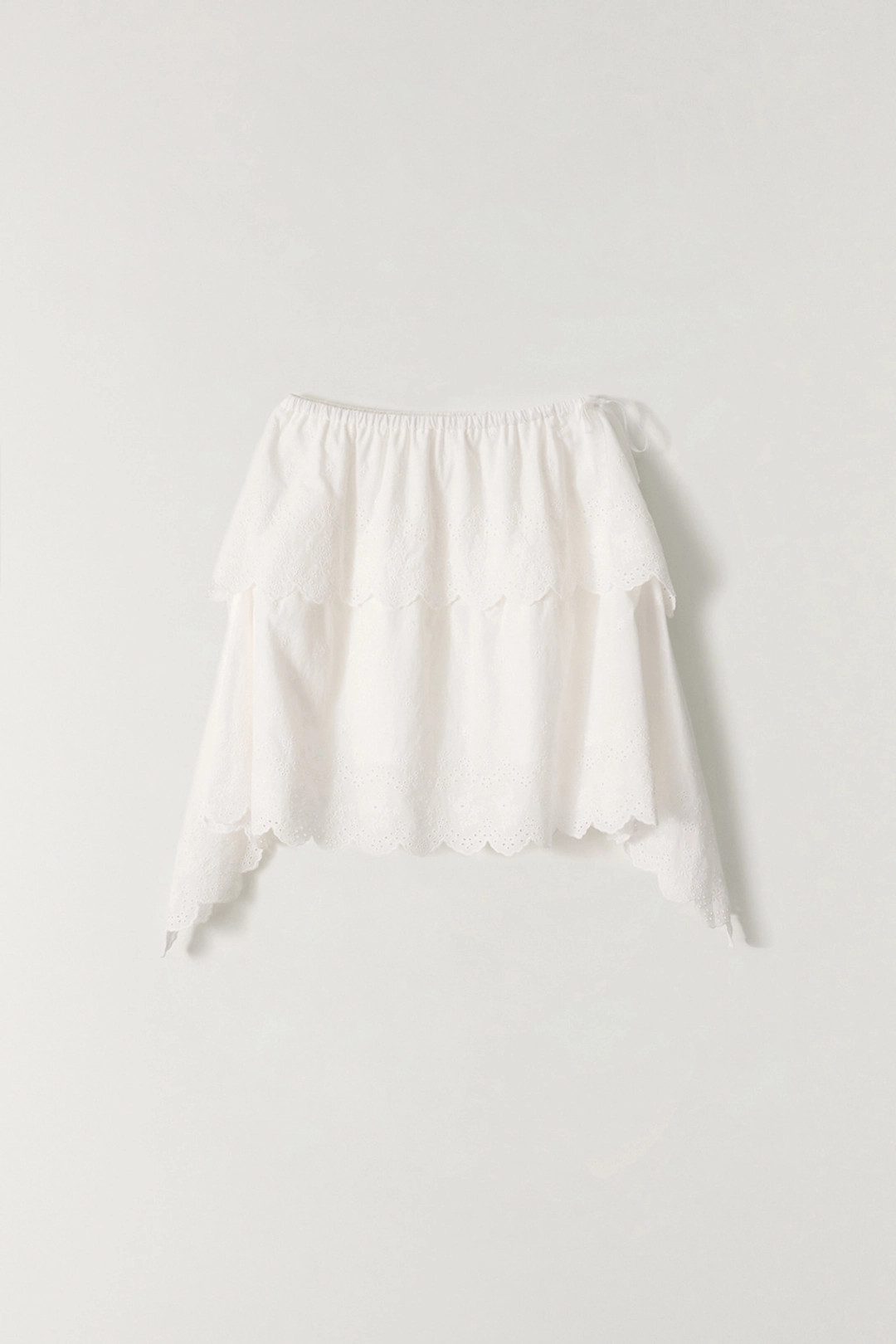 더라우스트 펀칭 레이어드 스커트 WHITE 상품 이미지 1