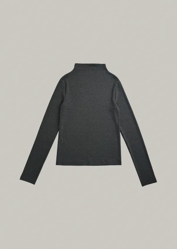 mock neck long sleeve (2color)