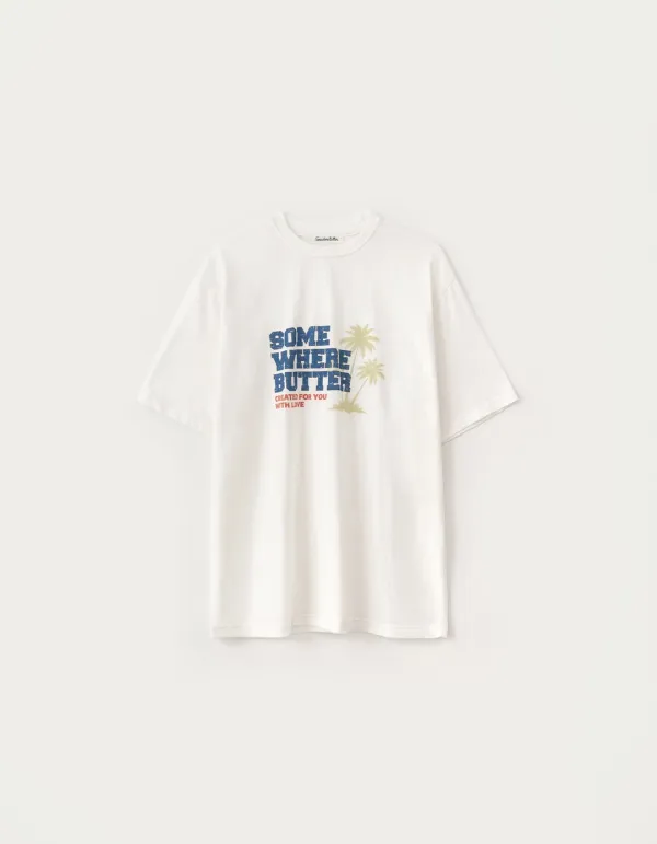 [Release] 6.16 출고 Palm Tree Logo Over-Fit Top - Ivory