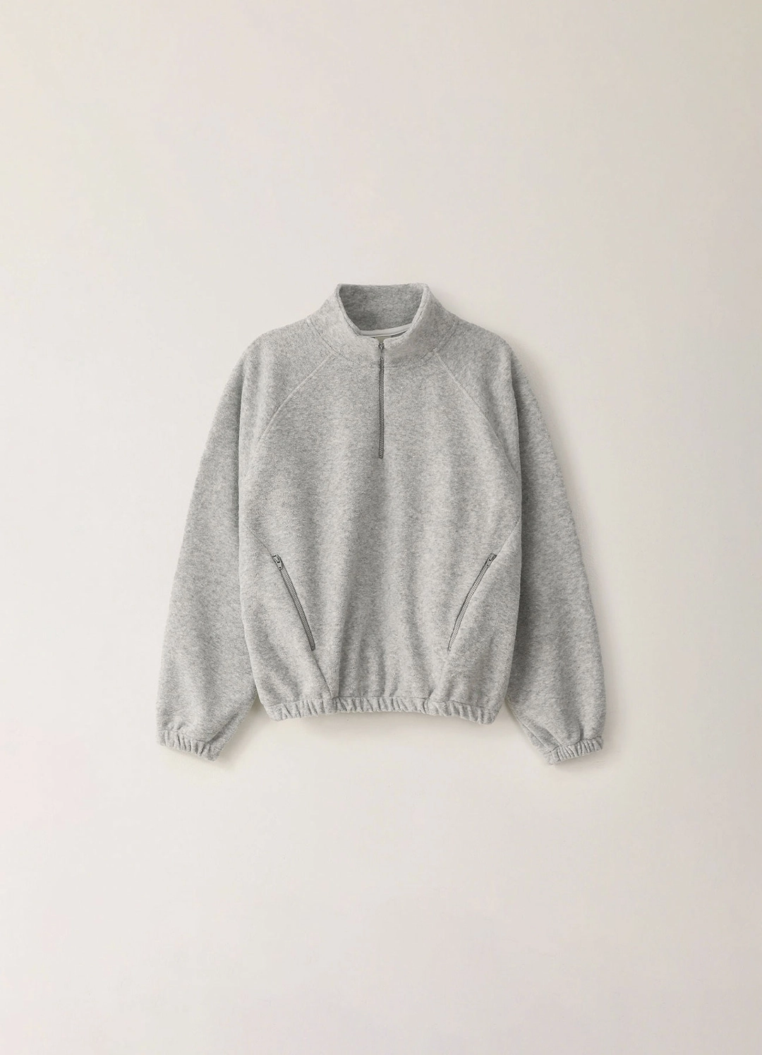 페블엠 Terry Half-Zip Sweatshirt - Gray 상품 이미지 1