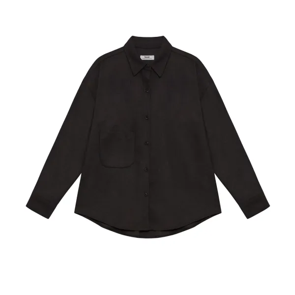 middle pocket shirt - charcoal