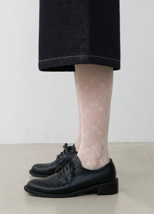 (SC-0047)FLOWER LACE TIGHTS