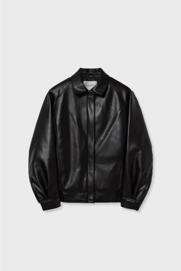 터프 커브 레더 자켓 (Black)