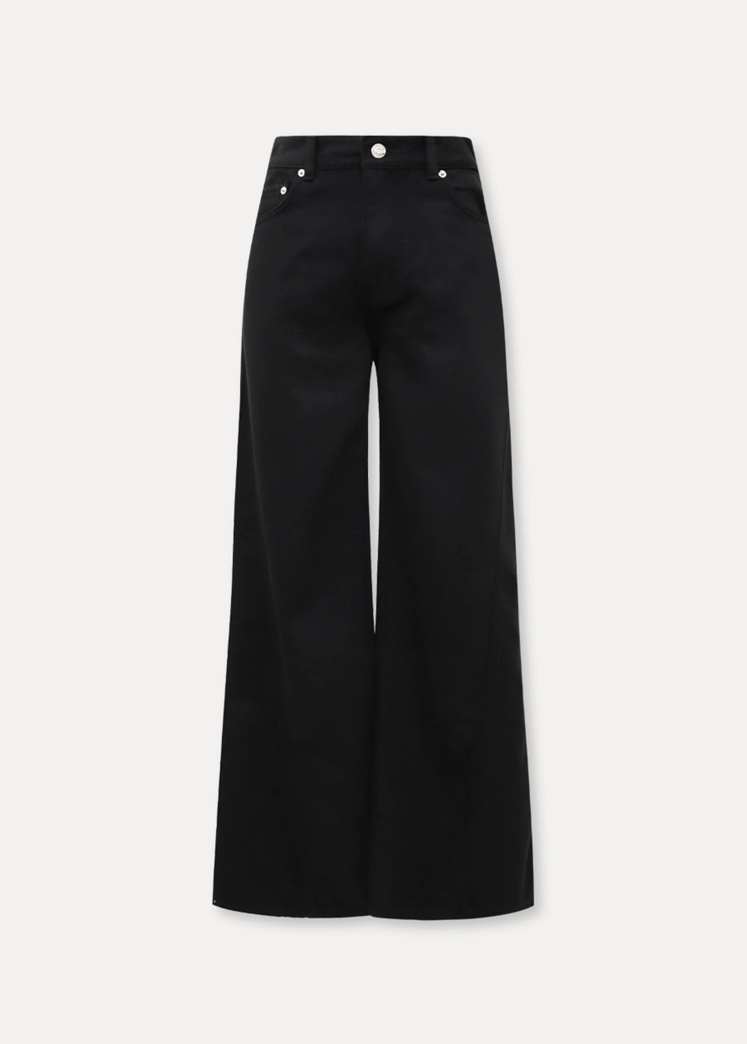 칙스라벨 CHIXLABEL H 어스 커브드라인 데님 - Black 상품 이미지 1