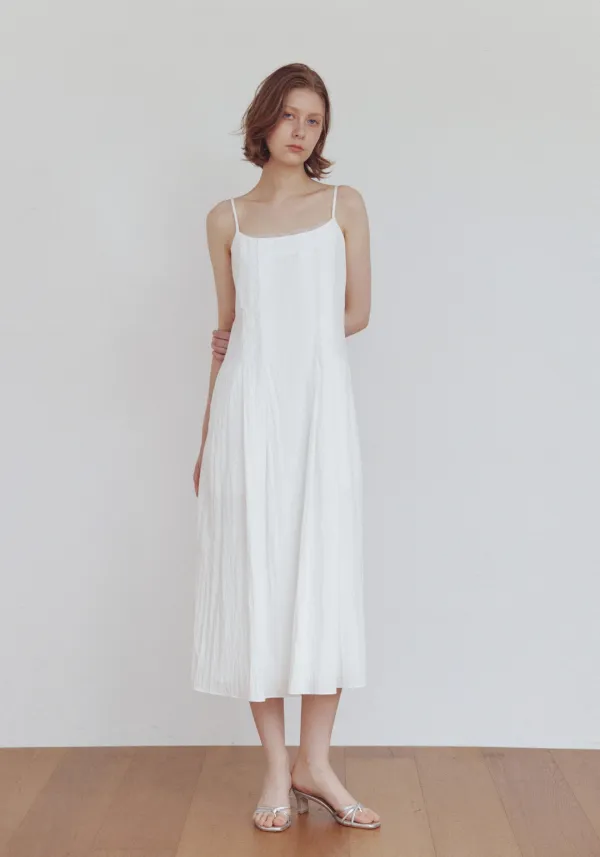 Bella Long Sleeveless Dress (White)