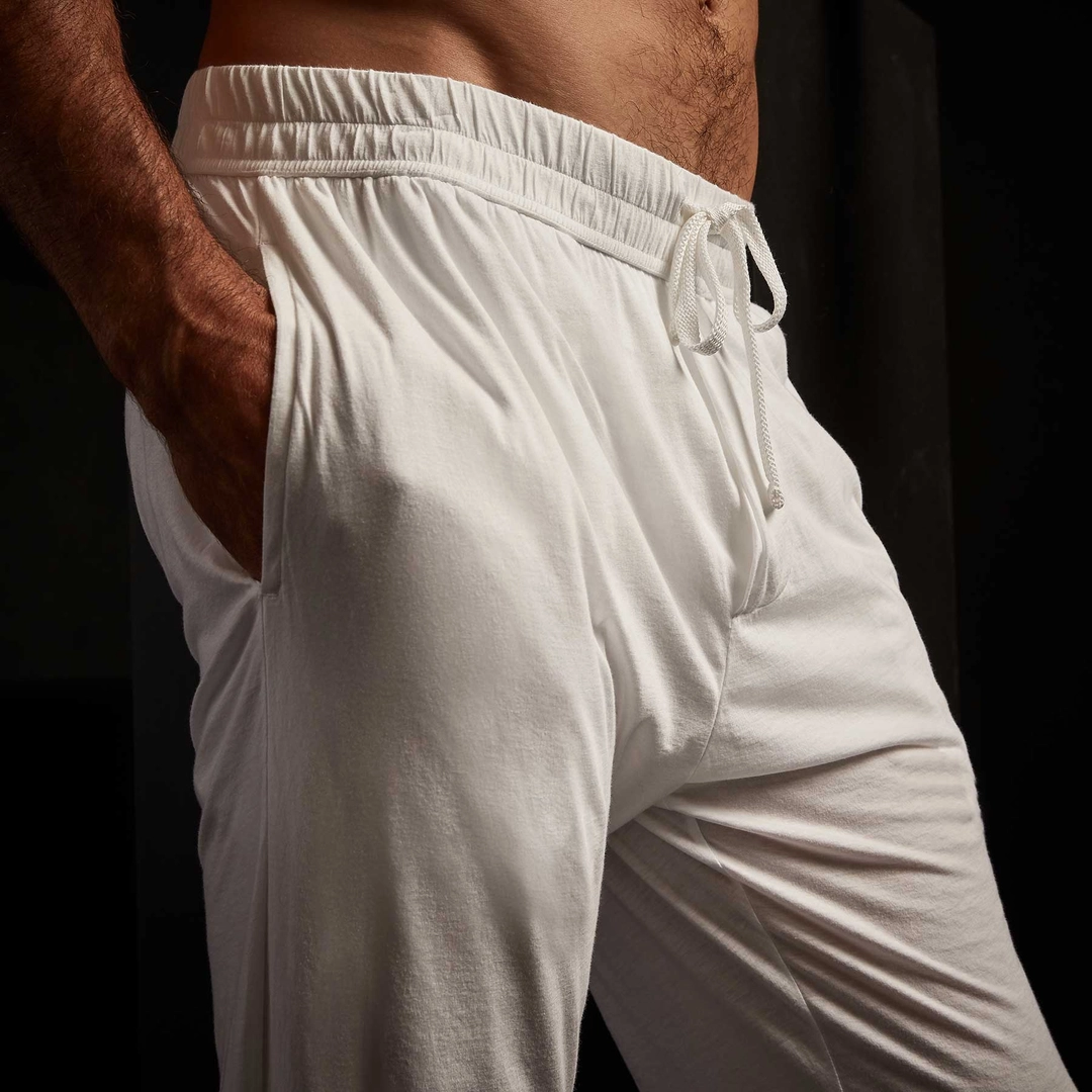 제임스펄스 Luxe Lotus Jersey Tapered Lounge Pant - White 상품 이미지 2