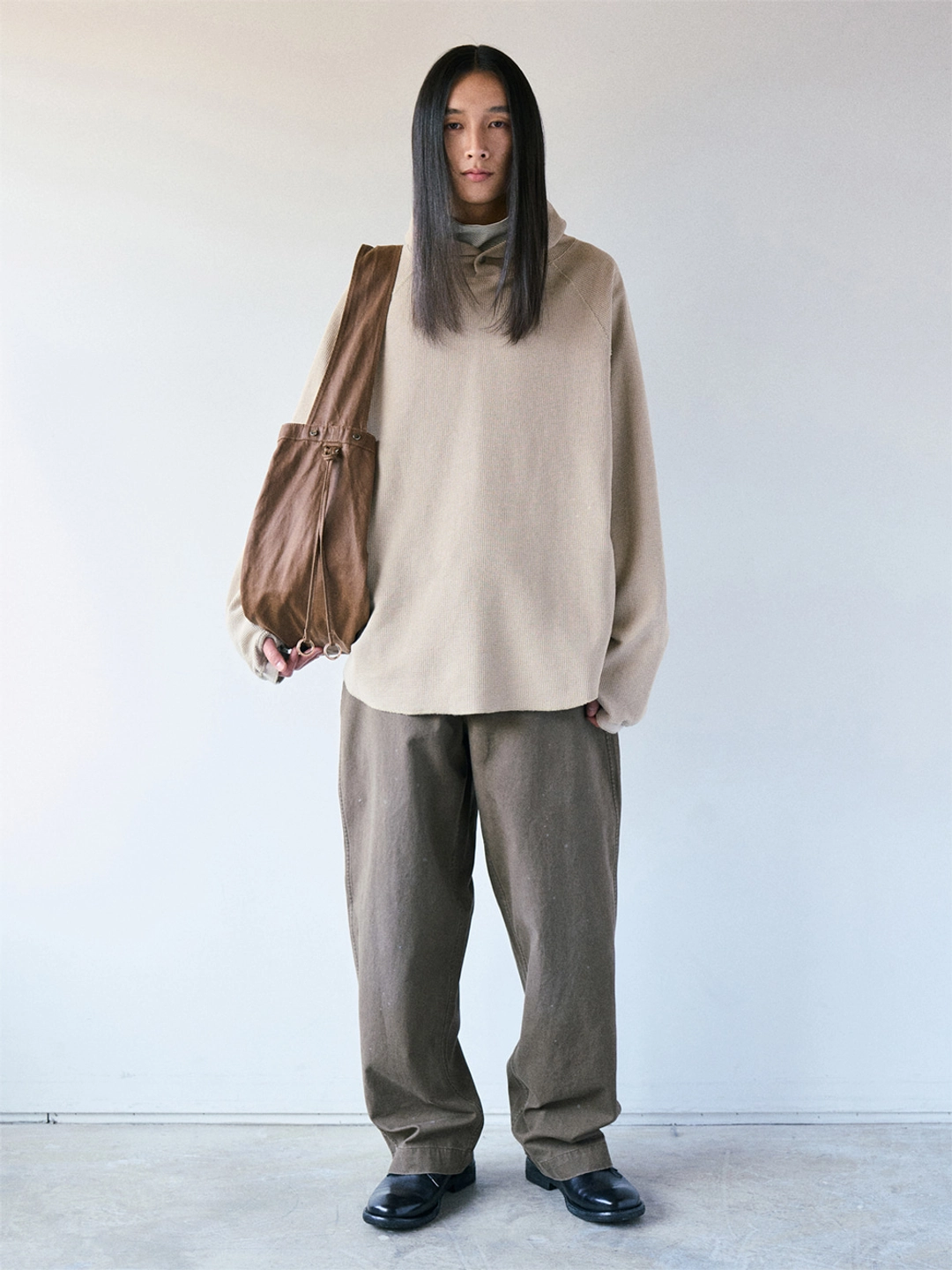 파르티멘토 VTG Washed Paper Leather Hobo Bag_Brown 상품 이미지 2