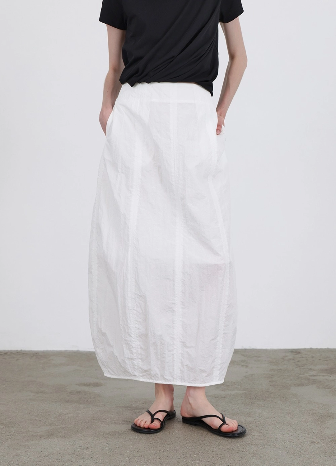 르바 Crunchy Balloon Skirt - Off White 상품 이미지 2