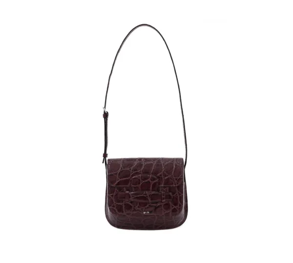 Evie - Plum (Croc-Embossed)