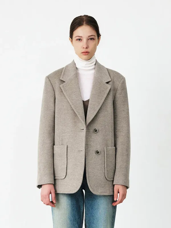 TFF WOOL OUT POCKET BLAZER_OAT-GREY
