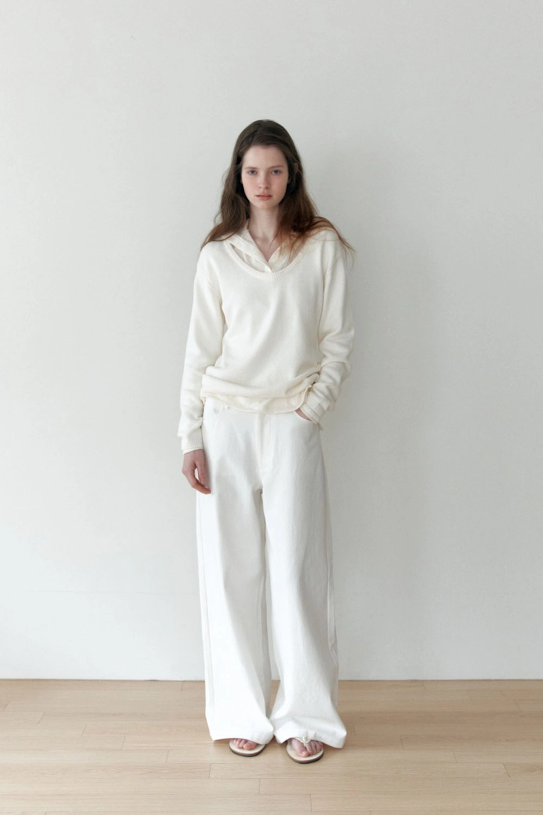 더릴 Clair U-Neck Knit_Ivory 상품 이미지 1