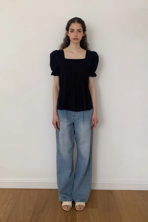 [2차 리오더]  Daisy Blouse / Black