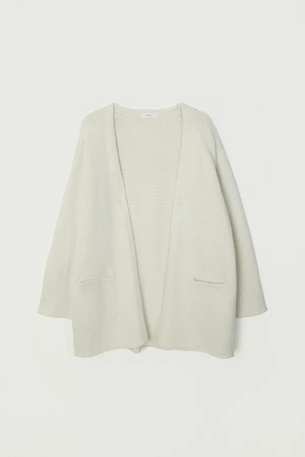 BAYEL OVERSIZED KNIT CARDIGAN_IVORY