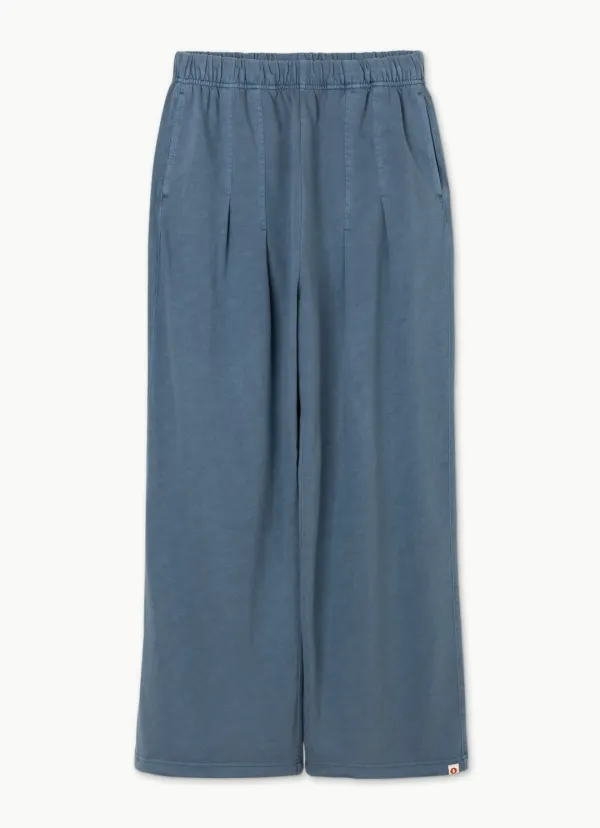 Wide pleats pants (Unisex)_Bering Sea