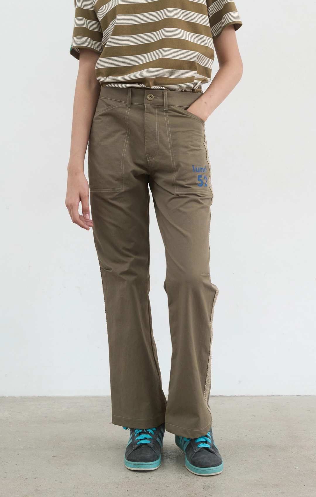 노컨텐츠 425. Lunch Bootcut Pants_Khaki 상품 이미지 1