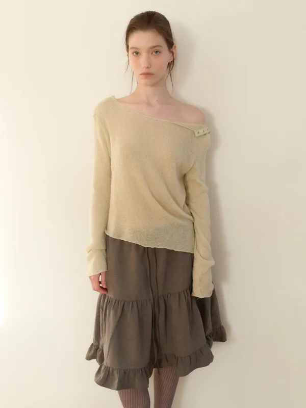BOUCLE SNAP TOP [ LIME ]