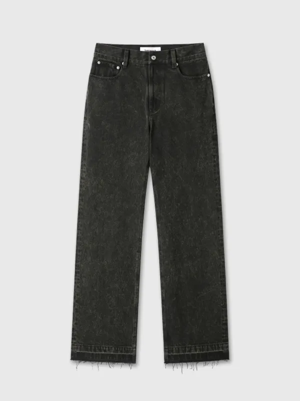 (W) STRAIGHT-LEG DENIM JEANS_ BURNT BROWN