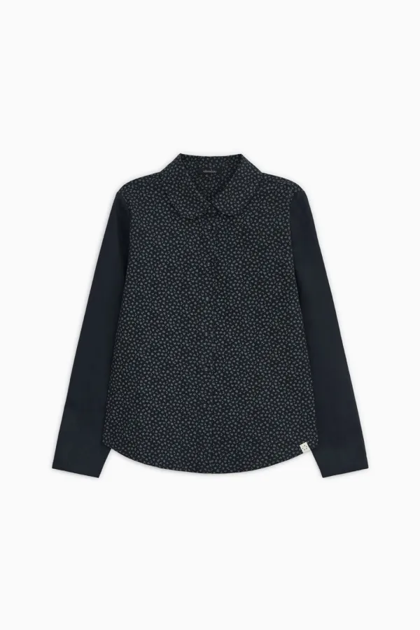 PATTERN MIX COLLAR SHIRT, FLORAL