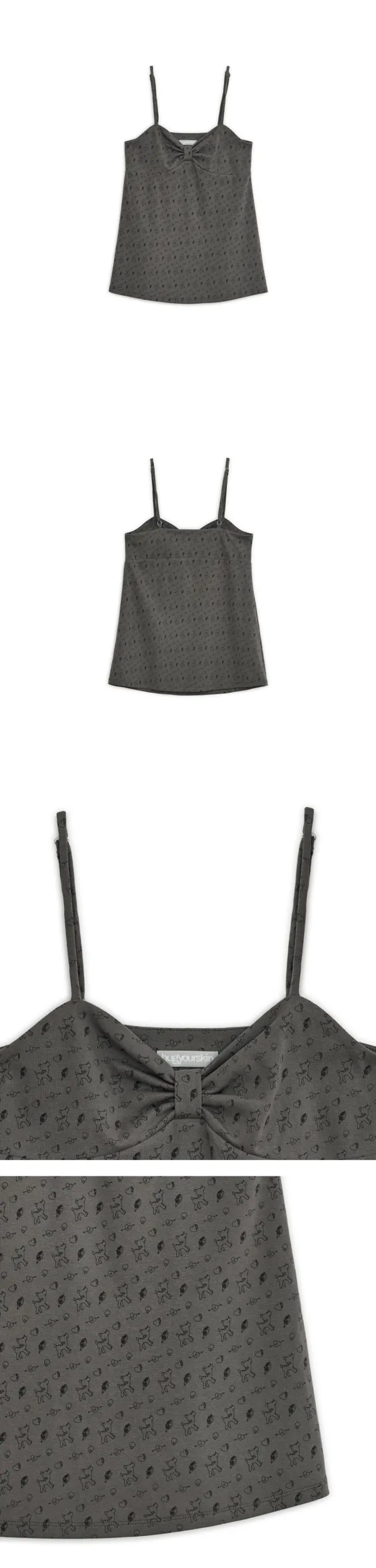 HUGYOURSKIN X LUCY printed sleeveless (Charcoal)