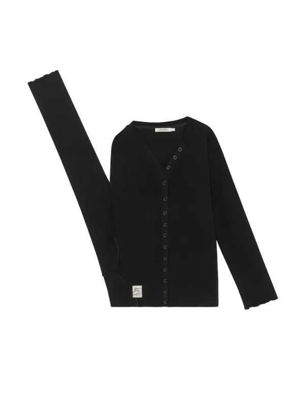 TILT BUTTON LONG SLEEVE (BLACK)