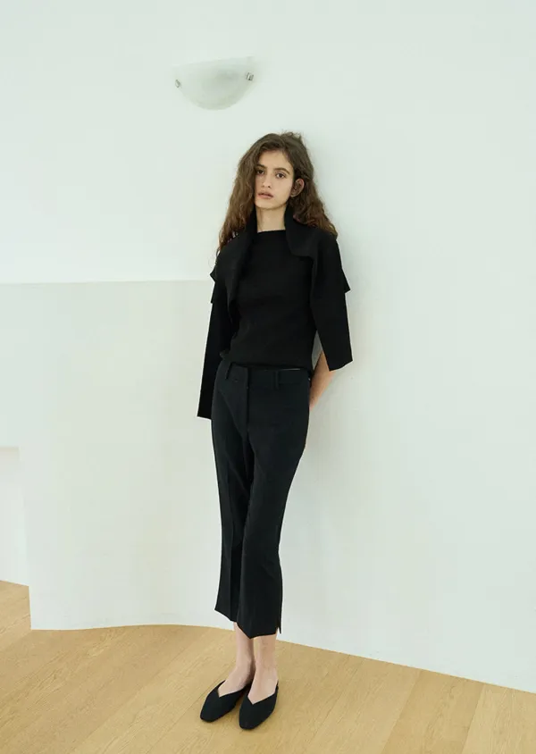 Classic capri pants / Black