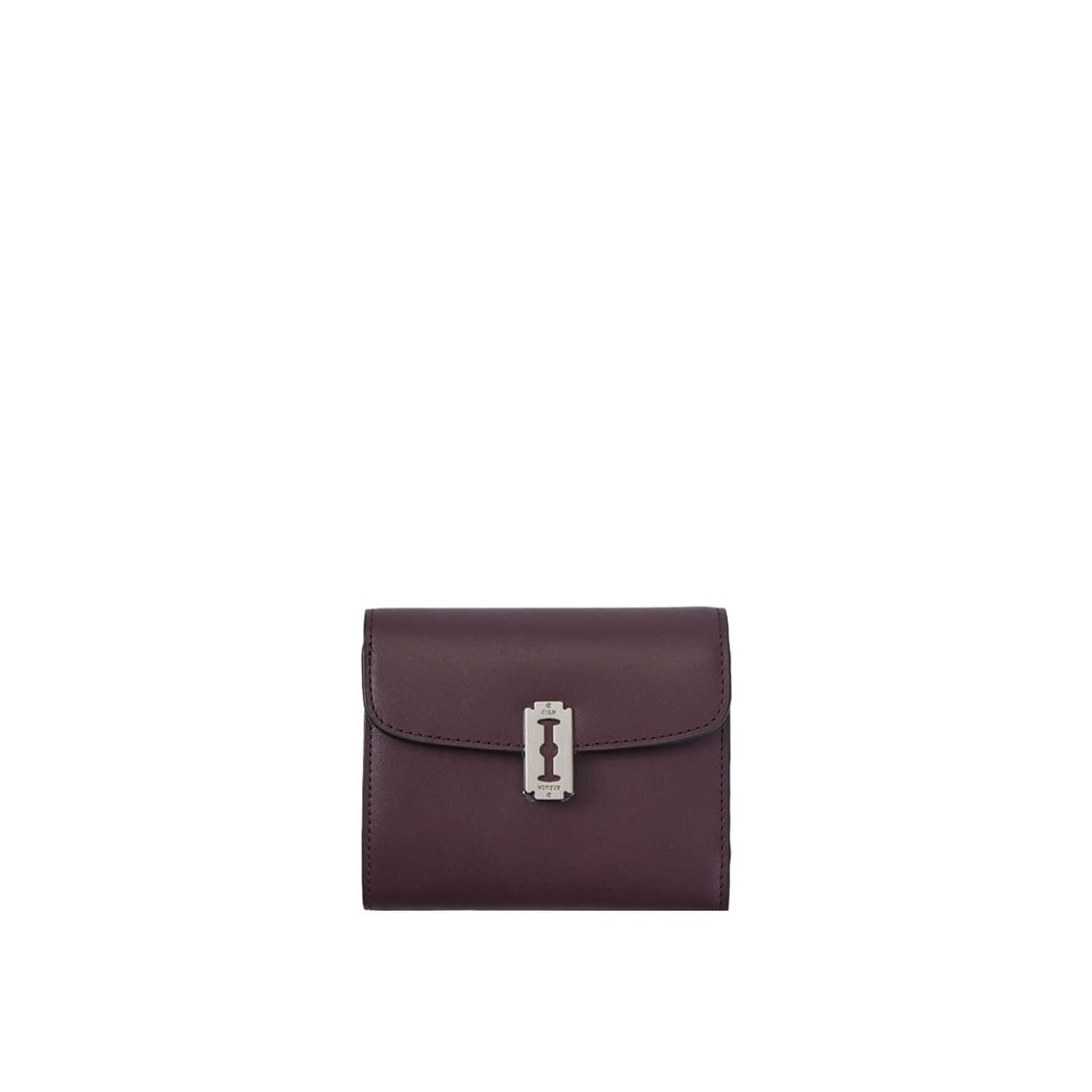 분크 Semi Lune Tri-Fold Half Wallet (세미 룬 3단 반지갑) Plum Burgundy 상품 이미지 1