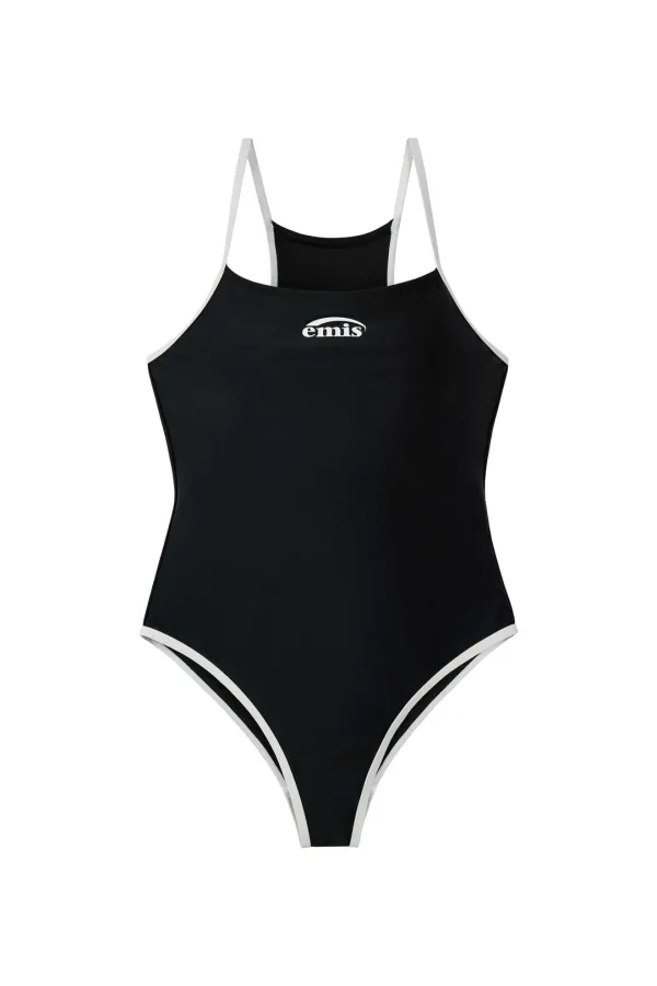BACK HOLE SWIMSUIT-BLACK