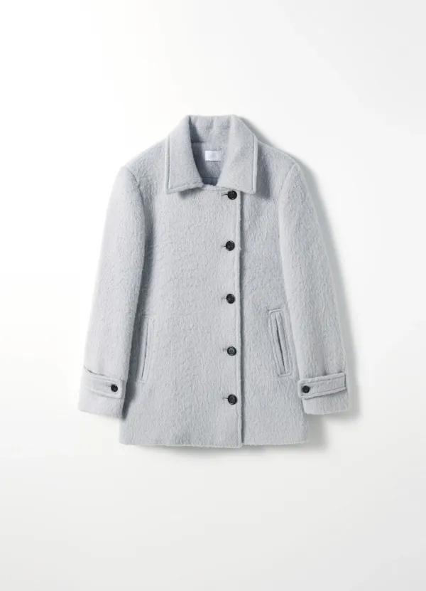 [Refurb] Villa Alpaca Half Coat(Sky Blue)
