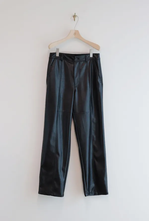 KOREN LEATHER PANTS (BLACK)