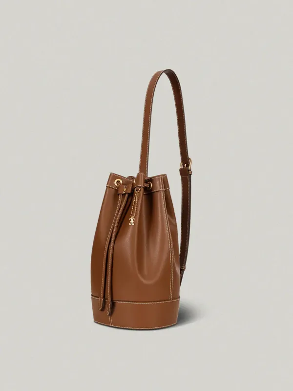 Vase Backpack Brown - stitch바스 백팩 - 스티치