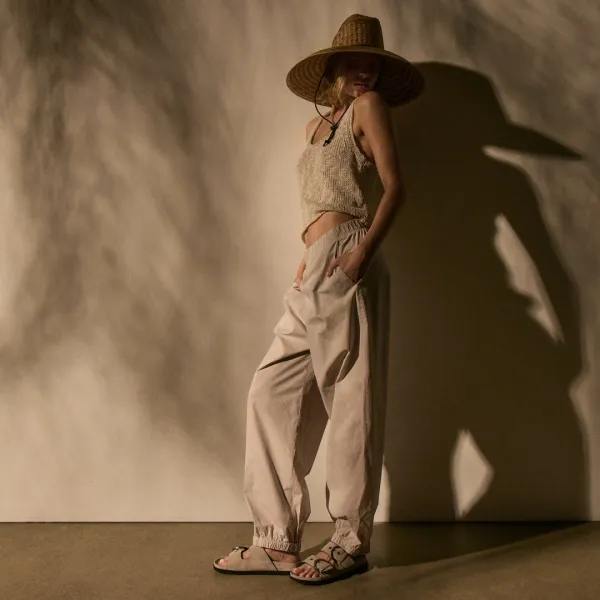 Stretch Poplin Parachute Pant - Salt Pigment