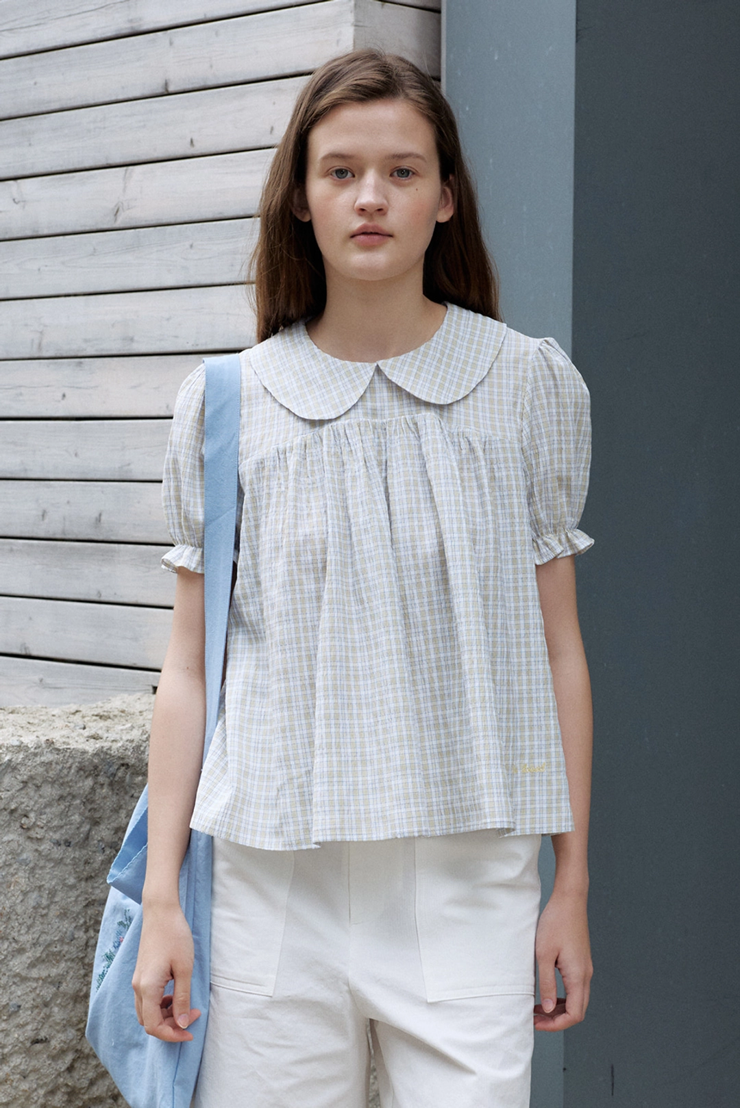 브렌다 브렌든 sunbury blouse - check 상품 이미지 2