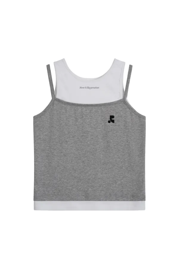 LAYERED SLEEVELESS - GREY