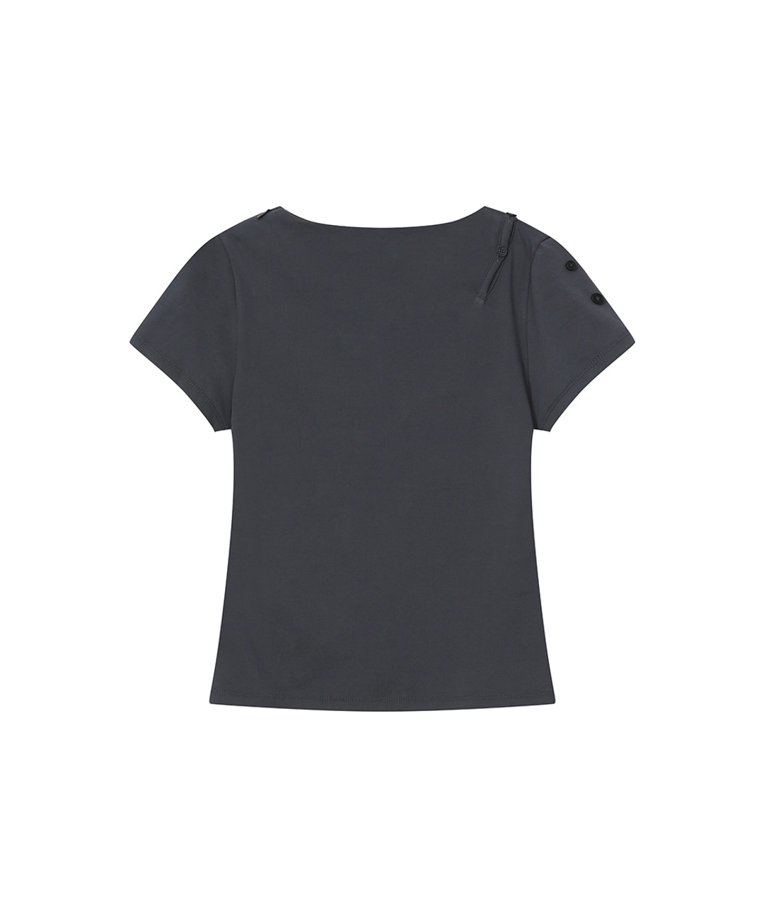 미세키서울 Diagonal open short sleeve CHARCOAL 상품 이미지 2