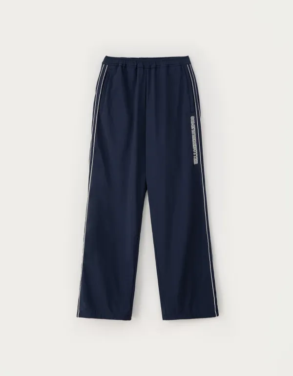 Warm Nylon String Pants - Navy
