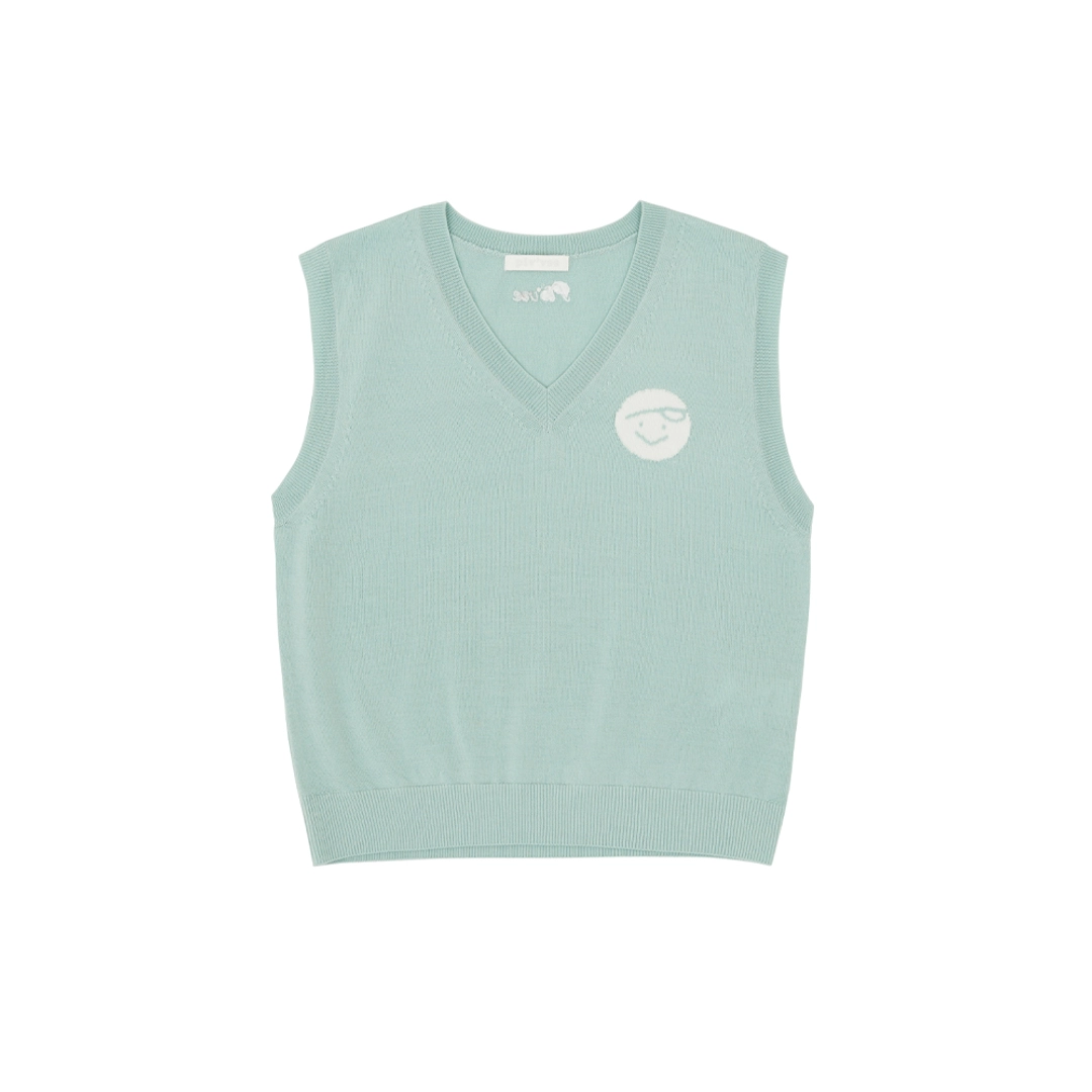 피브비 Classic V Neck Knit Vest (pistachio mint) 상품 이미지 1