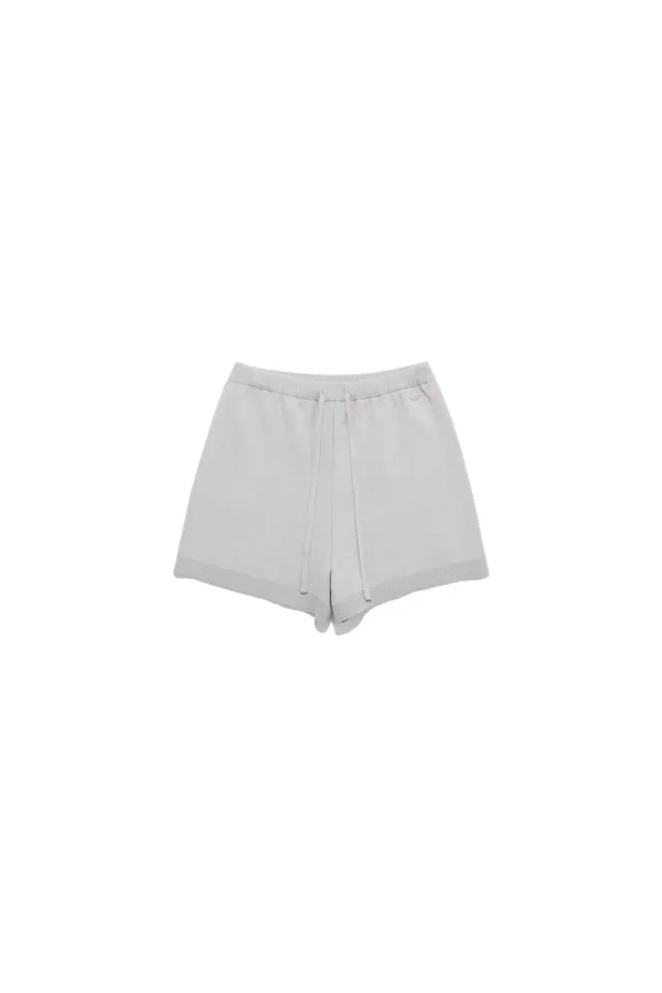 String Knit Shorts Grey