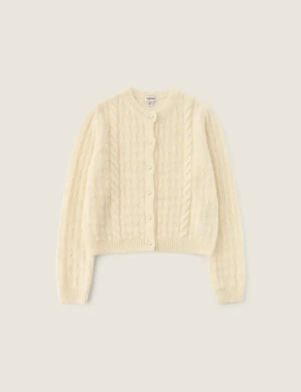Anne Mohair Cardigan (Cream)