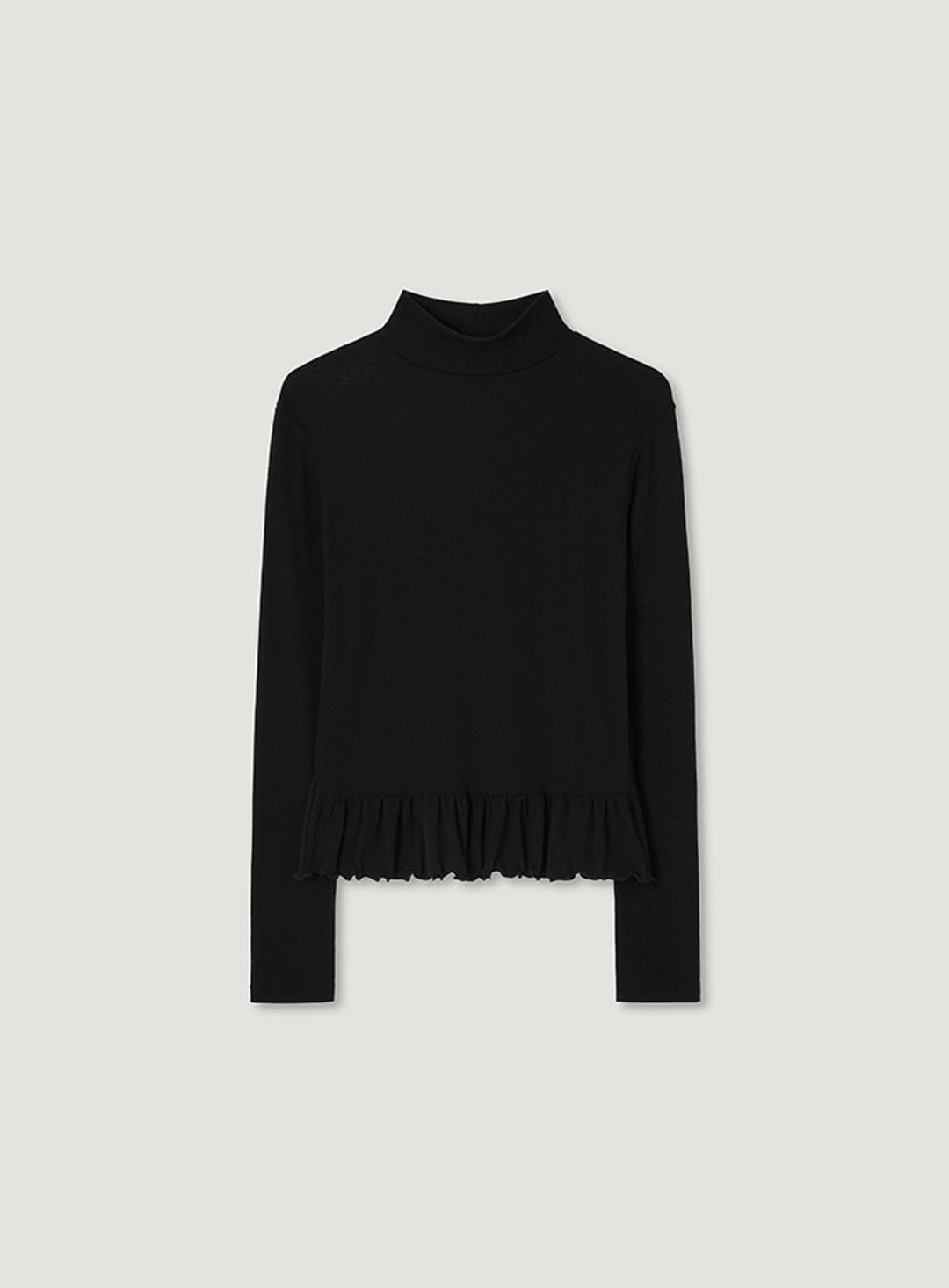 망고매니플리즈 COON FRILL TURTLE TEE_BLACK 상품 이미지 3
