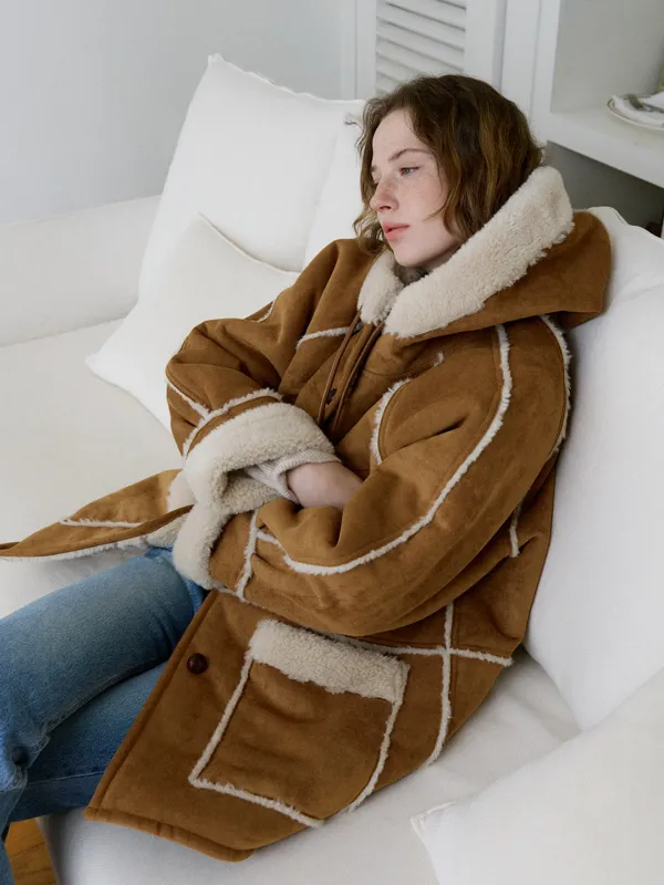 A HOODED DUFFLE MUSTANG_BROWN