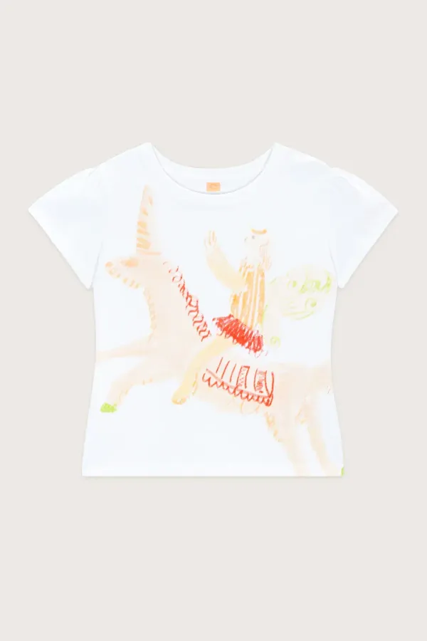 Big Unicorn Puff T-Shirt (Orange)