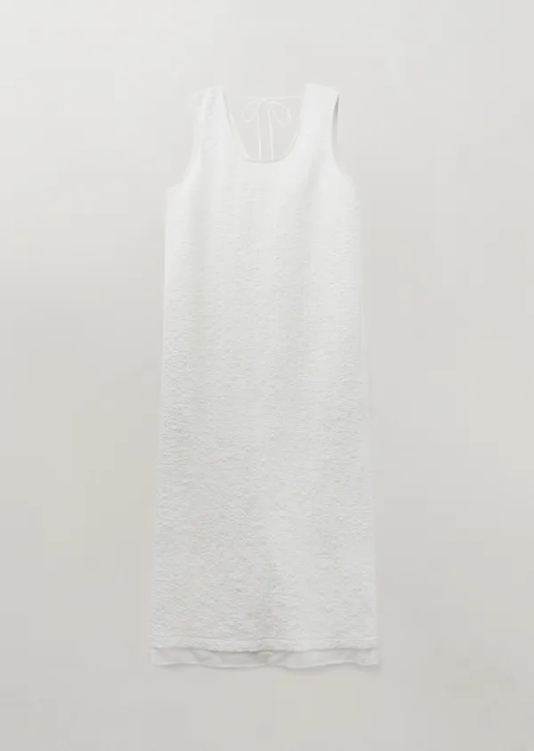 WRINKLE LAYERED DRESS (sand ivory)